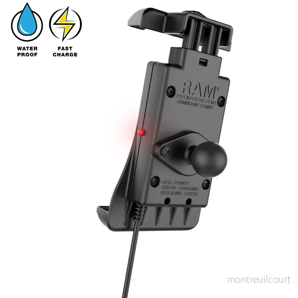 RAM Mounts Quick-Grip 15W Waterproof Wireless Charging Handlebar Mount - Bild 3