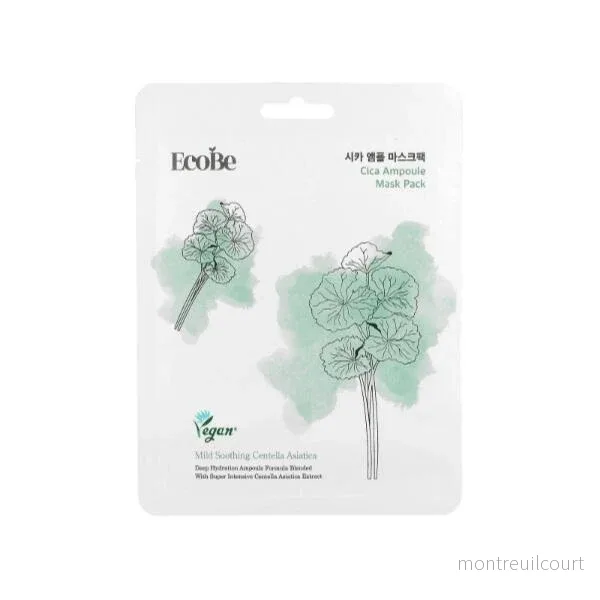 EcoBe Cica Vegan Ampoule Sheet Mask, 25ml EcoBe Cica Vegan Ampoule Sheet Mask, 25ml