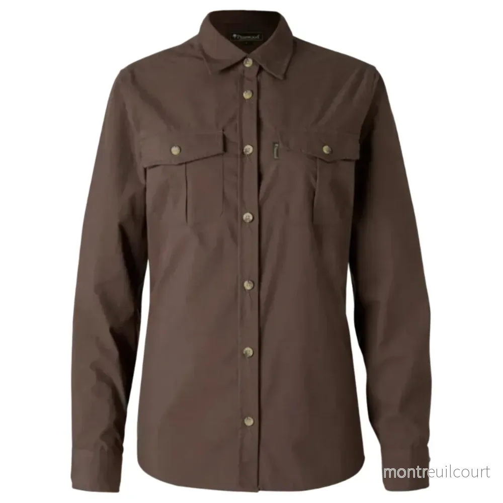 Pinewood InsectSafe Poplin L/S Shirt Dam D.Olive Pinewood InsectSafe Poplin L/S Shirt Dam D.Olive