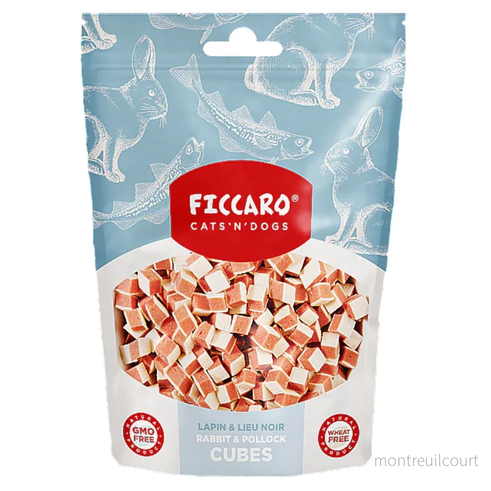 Ficcaro Rabbit & Pollock kuber 100g