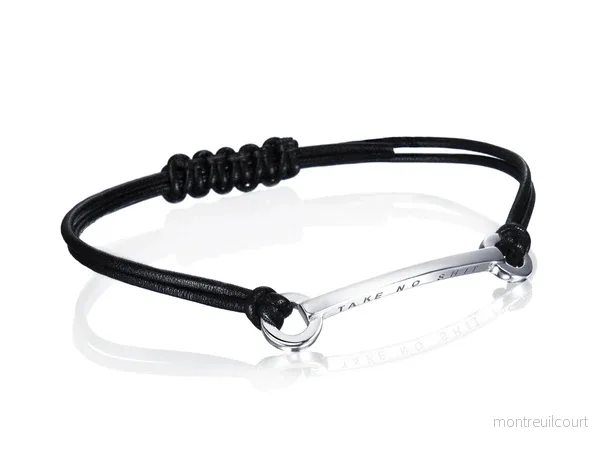 Take no shit leather bracelet