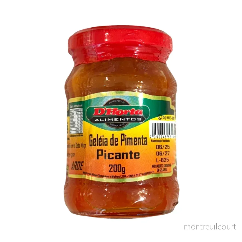 Geléia de Pimenta Picante / Spicy Pepper Jelly - D'Horta (200g)