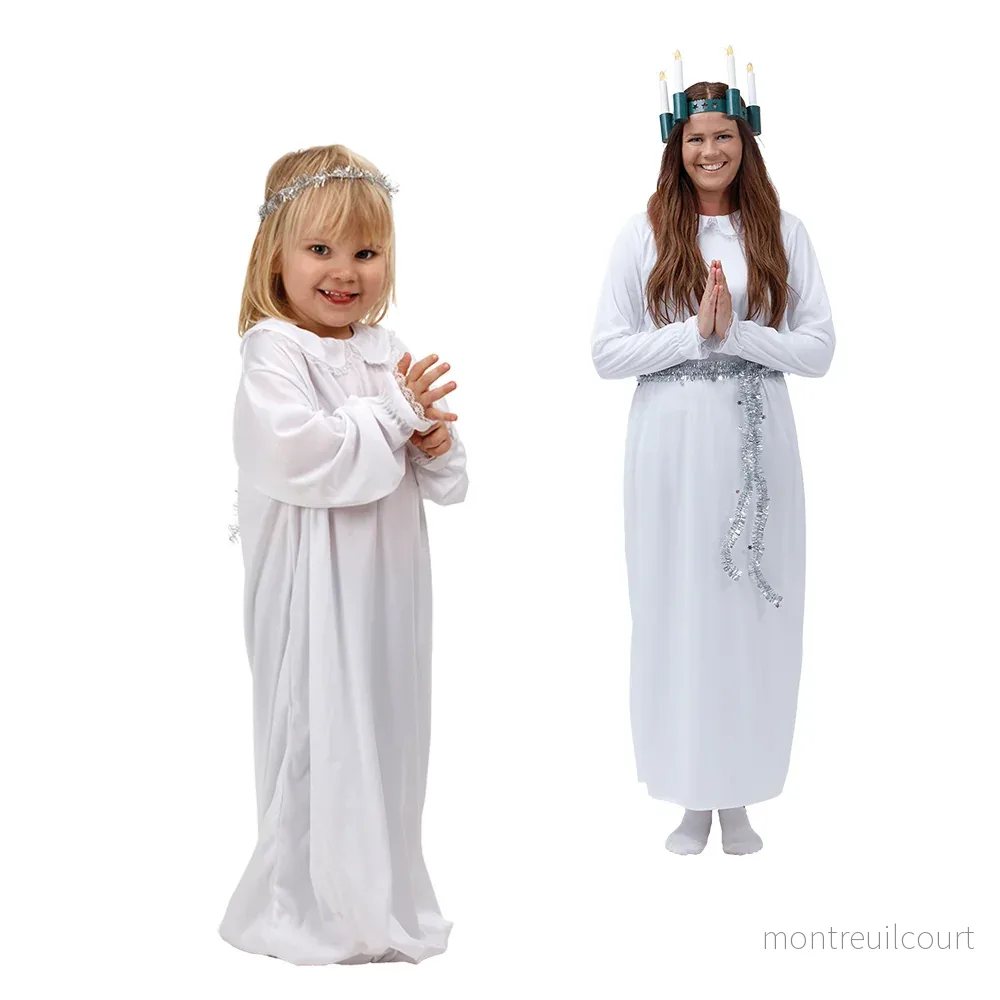 Glansfyllt Lucialinne för barn Stl 98 – 164 cm Glansfyllt Lucialinne för barn Stl 98 – 164 cm