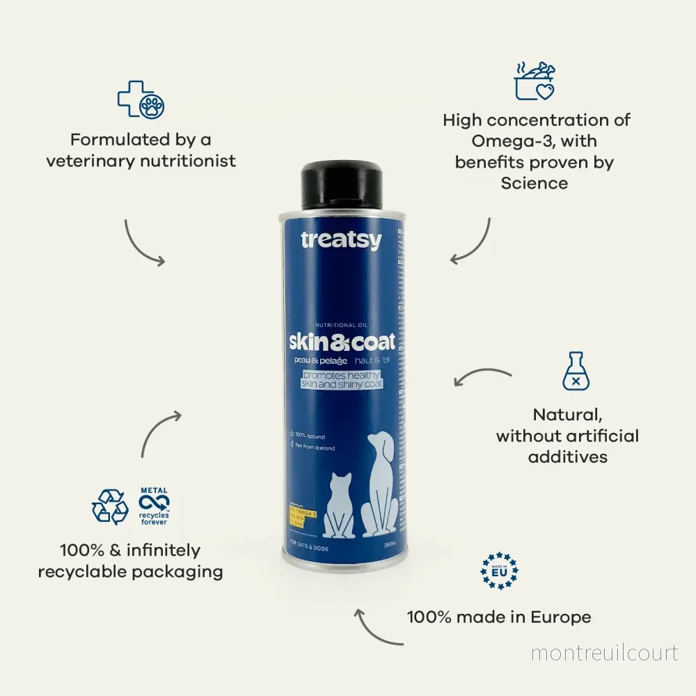 Treatsy Skin & Coat - Naturlig omegaolja 250 ml - Bild 3