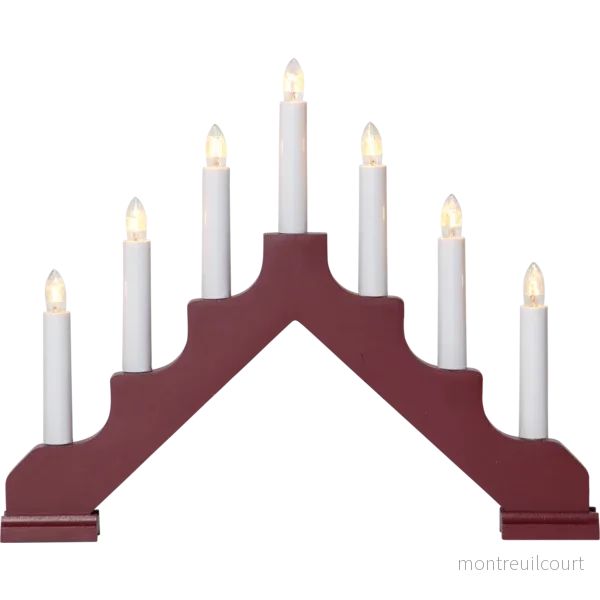 FSC® 7-armad LED-Ljusstake röd eller vit 37,5 cm FSC® 7-armad LED-Ljusstake röd eller vit 37,5 cm