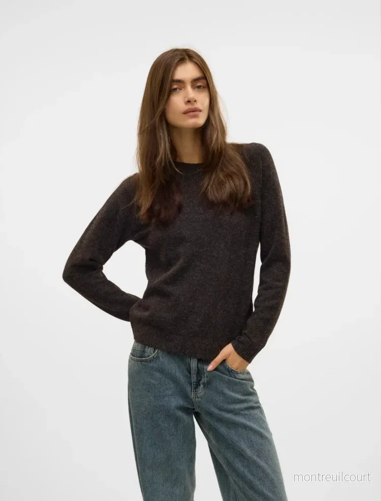 VEROMODA - DOFFY LS O-NECK BLOUSE - CHOCOLATE TORTE - Bild 2