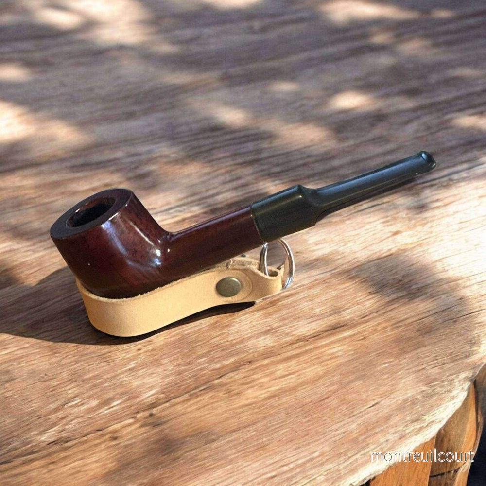 Billiard Träpipa – Walnut Brown/Red Polished | Tidlös stil och funktion