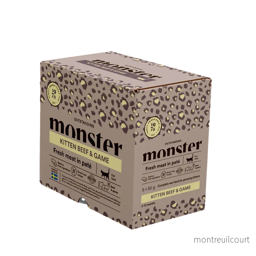 Monster Cat Pouches Kitten Beef/Game 85g (8 pack) - Bild 2