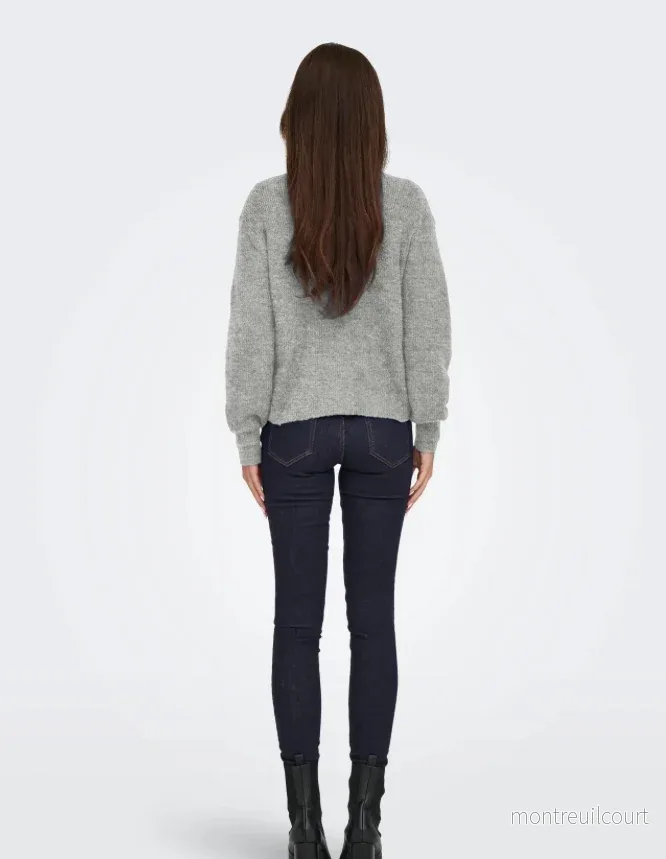 JDY - LUMI LIFE L/S BUTTON CARDIGAN - MEDIUM GREY/MELANGE - Bild 2
