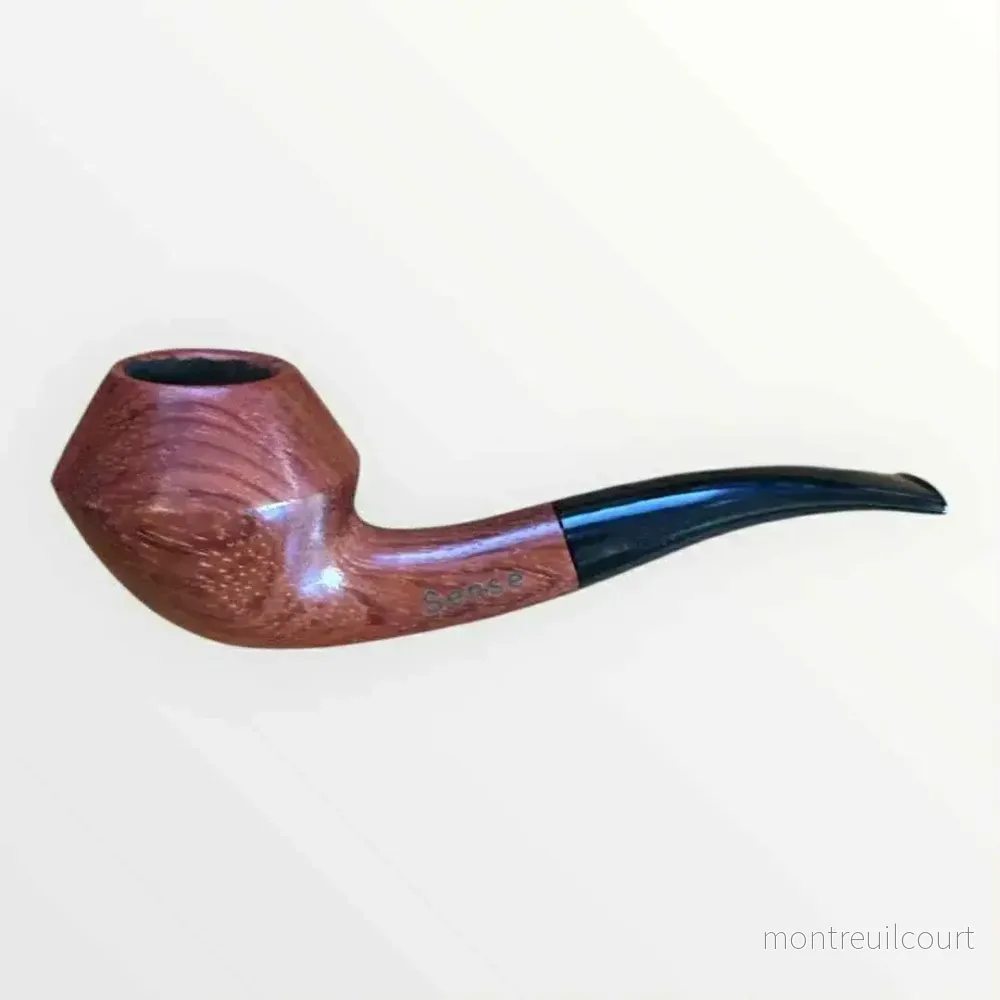 Pipa Sense Kvartsböjd Rhodesian – Rödbrun Träpipa med Presentbox - Bild 3