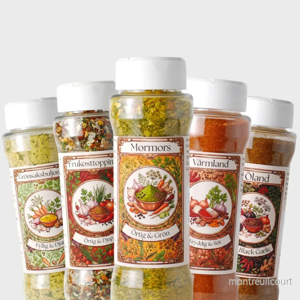 Utvalt Kryddpaket ”Familjens Fem” – 5 Unika Kryddblandningar – 570g