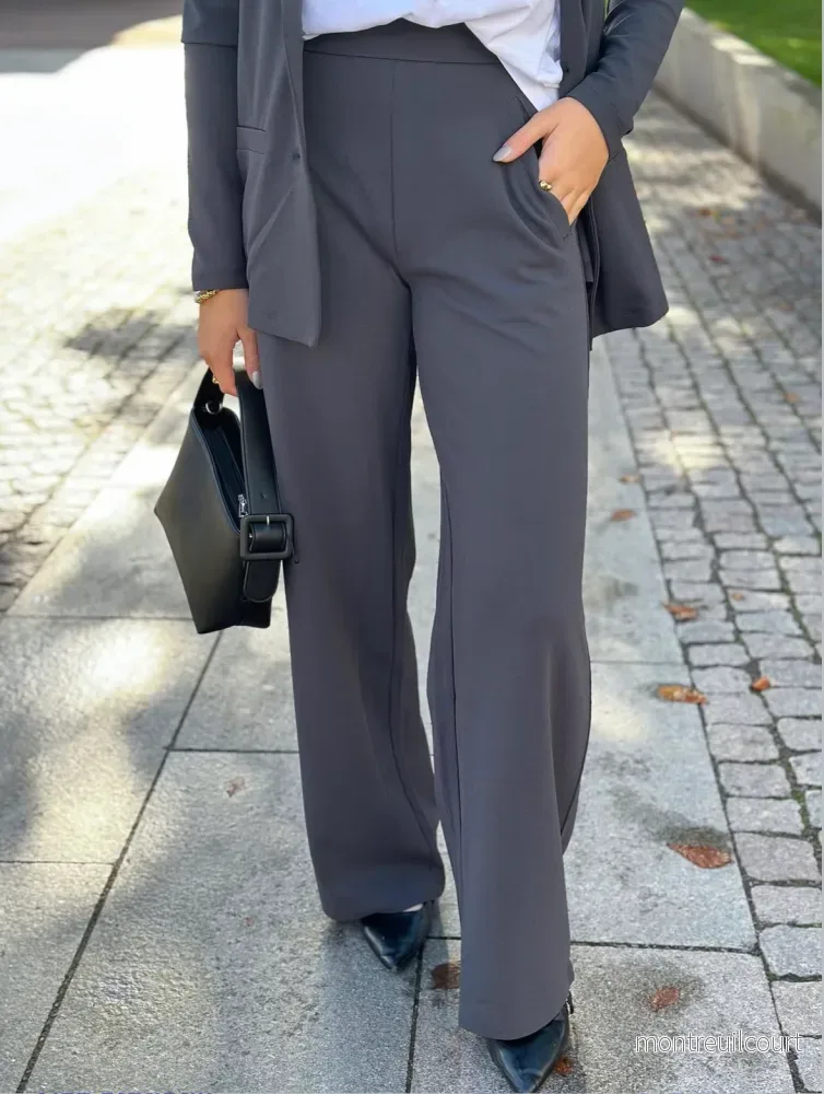 JDY – LOUISVILLE CATIA WIDE PANTS – PHANTOM