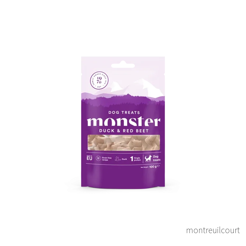 Monster Dog Treats Baked Duck & Red Beet 100g