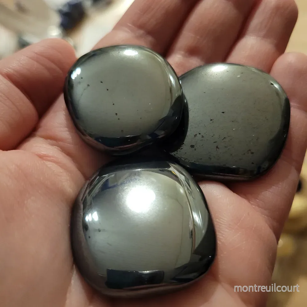 Hematit - worry stone / thumb stone / tumsten - Bild 2