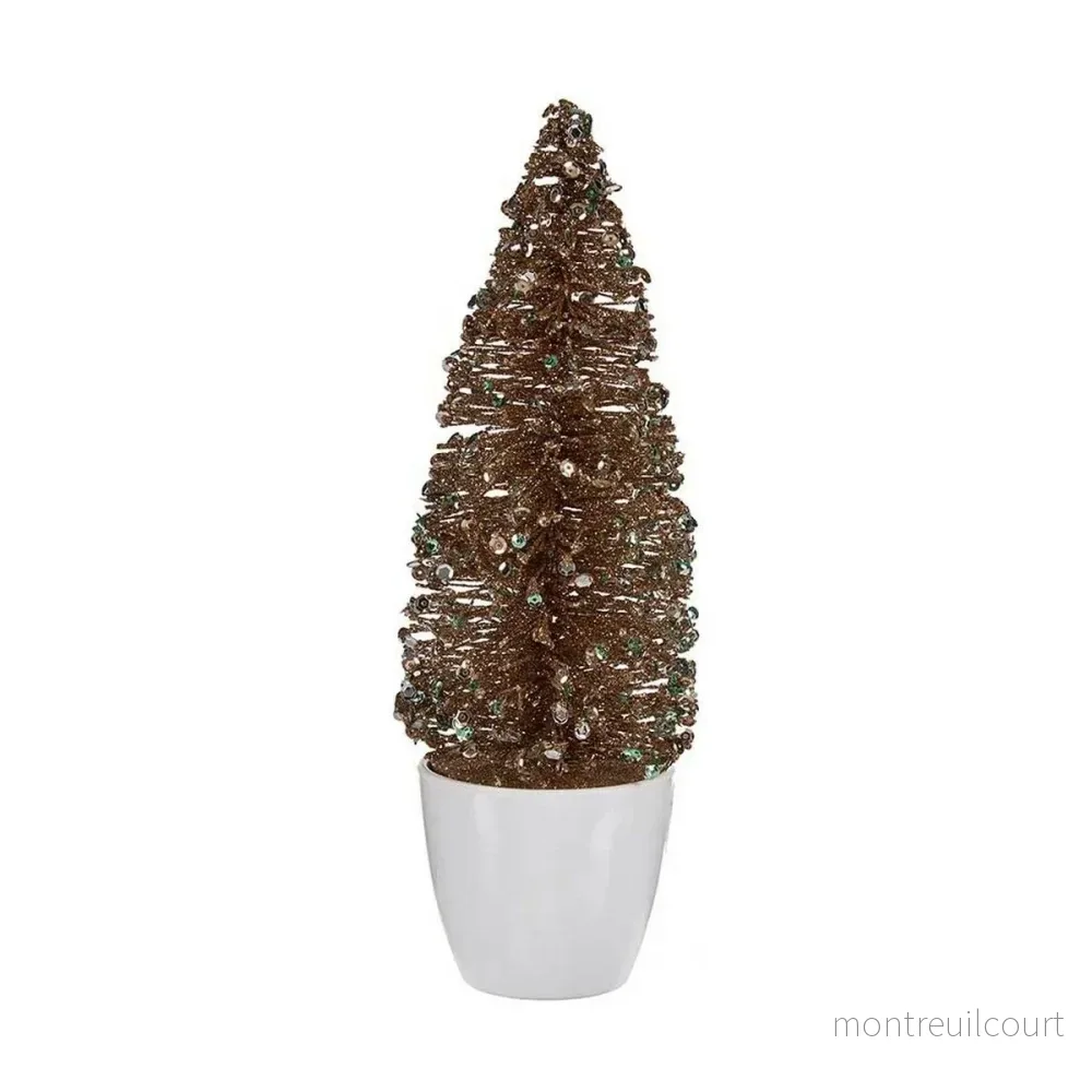 Dekorationsgran glittrande champagne  28 cm