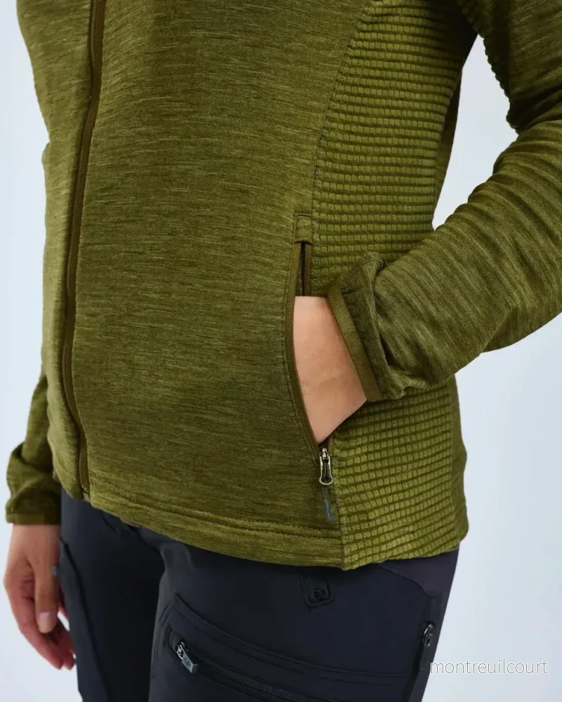 Pinewood Abisko Fleecejacka Dam Olive Green - Bild 2