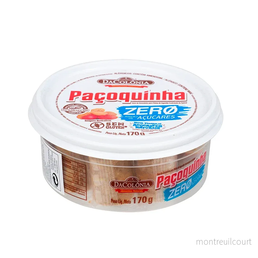Paçoquinha Rolha Zero Açúcar / Peanut Candy Sugar Free – DaColônia (170g) Paçoquinha Rolha Zero Açúcar / Peanut Candy Sugar Free – DaColônia (170g)