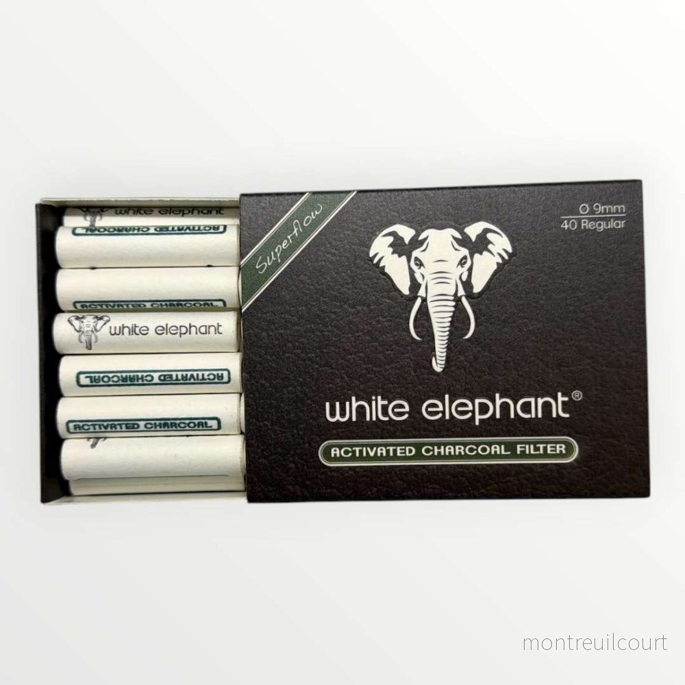 White Elephant 9mm Aktivt Kolfilter (40-pack) - Bild 2