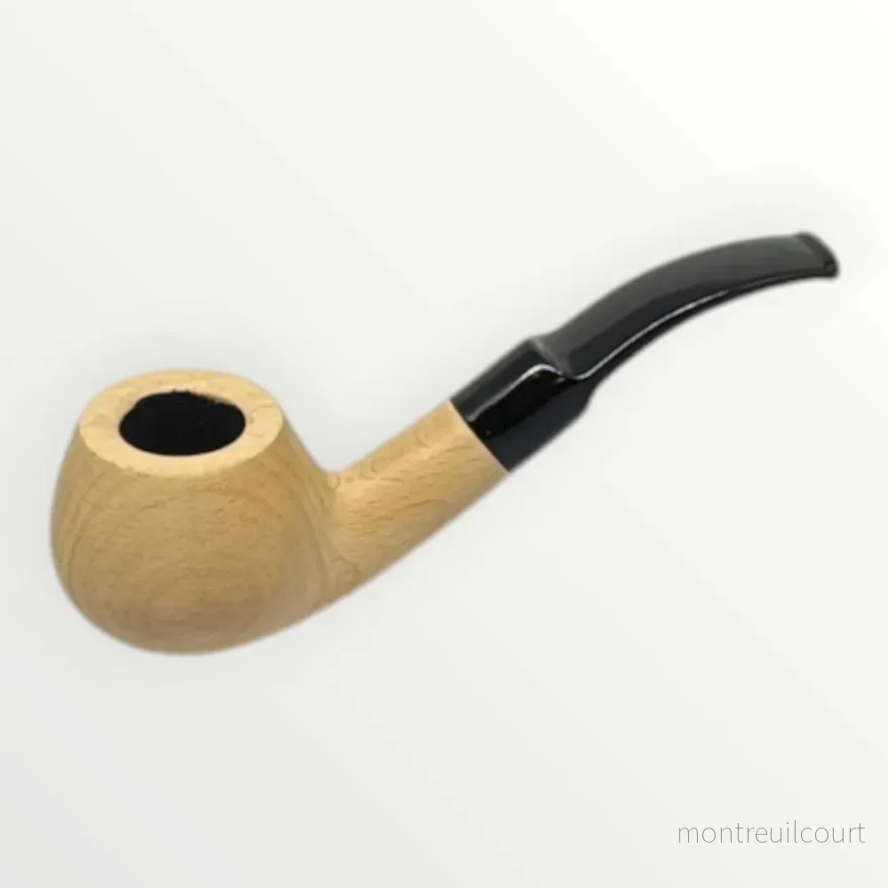 Pipa Naturell – Obehandlad Träpipa i Modell Bent Apple (136mm) - Bild 2