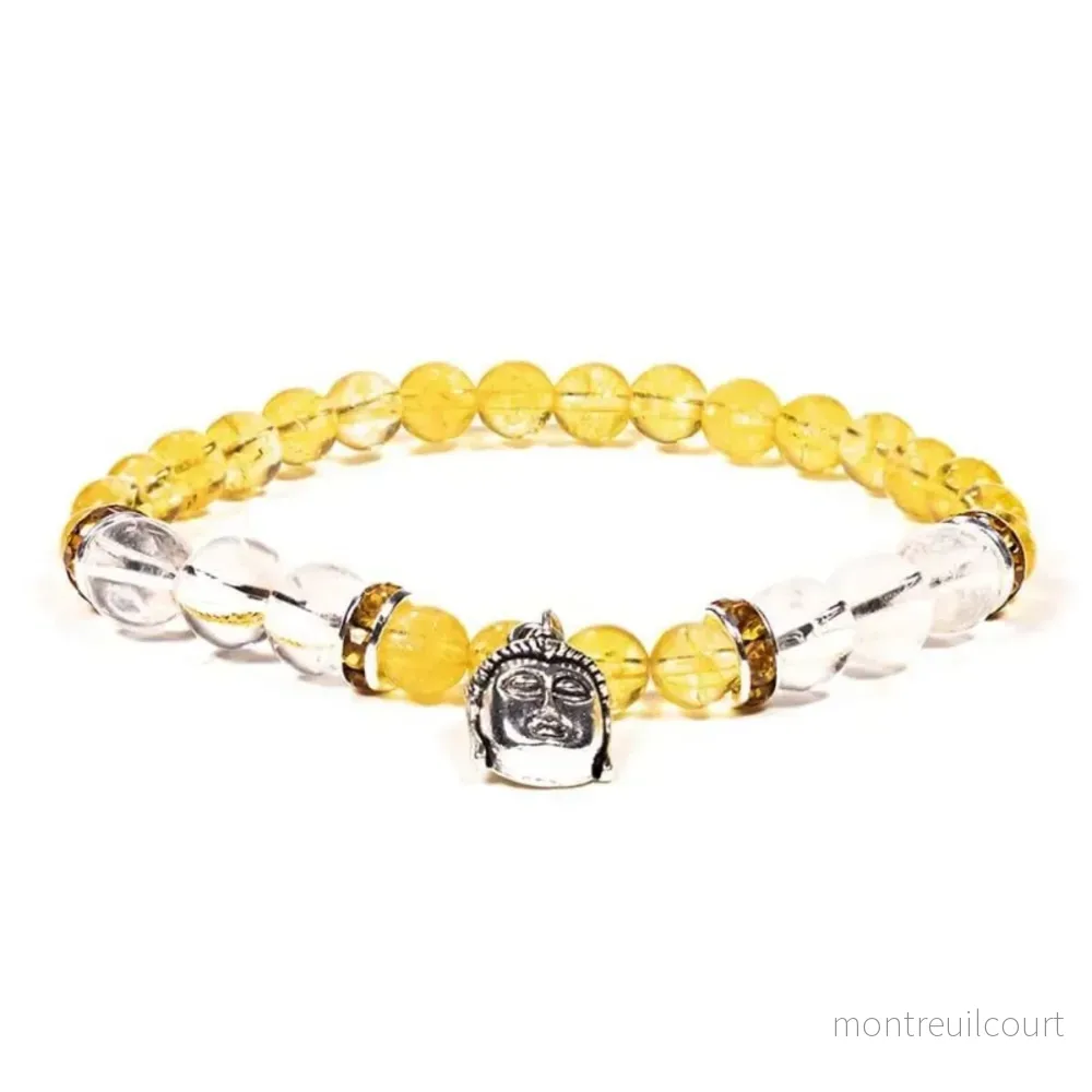Armband citrin, bergskristall och Buddha Armband citrin, bergskristall och Buddha