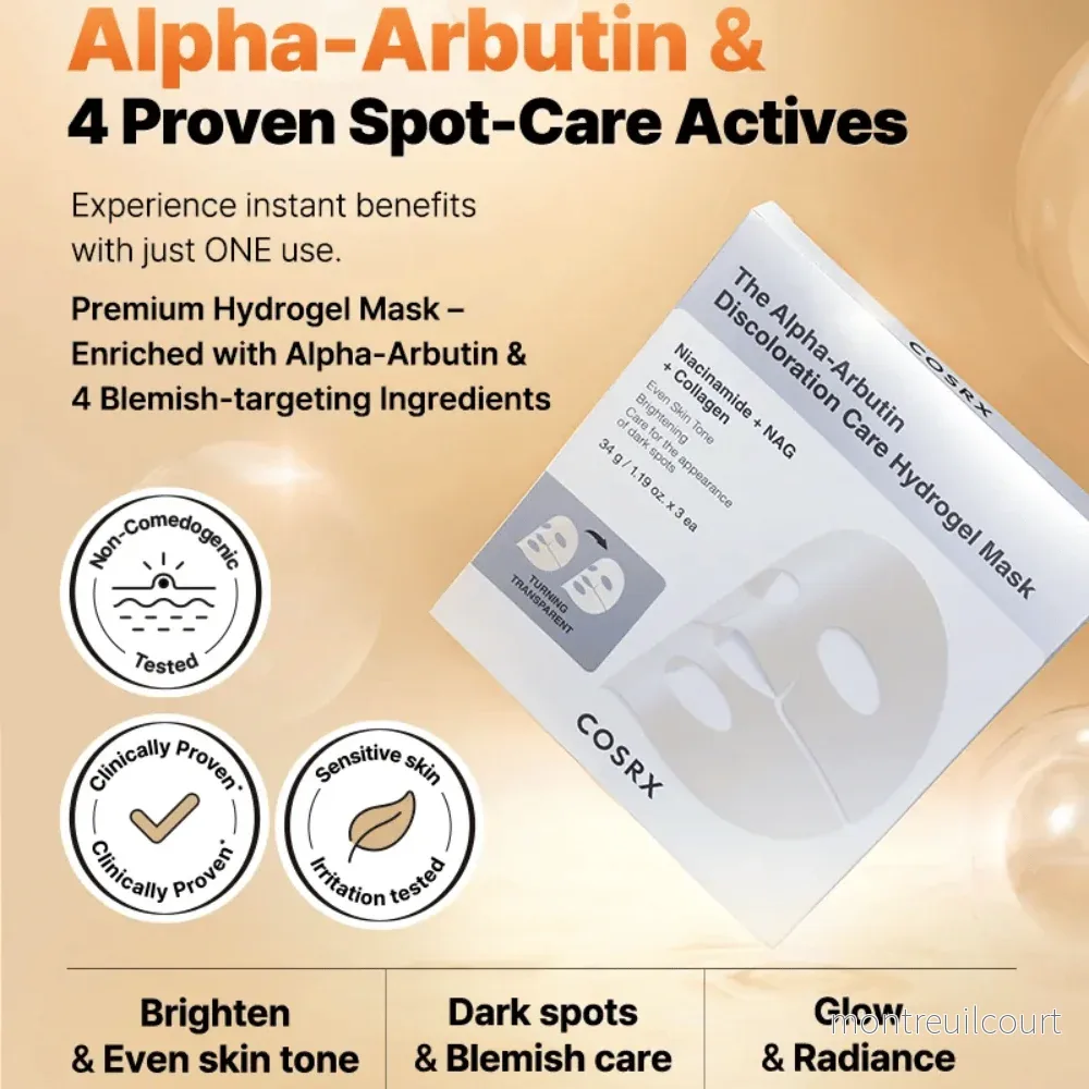 COSRX The Alpha-Arbutin Discoloration Care Hydrogel Mask (3 sheets) - Bild 3