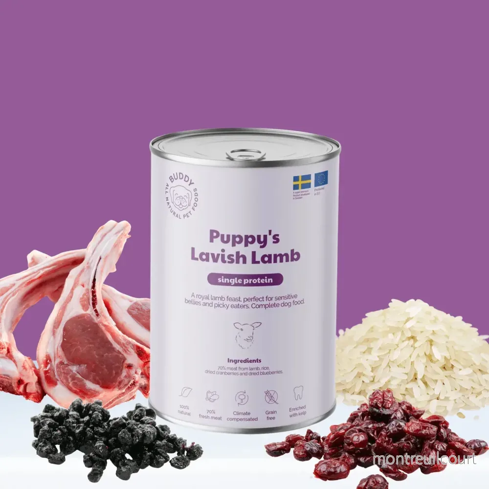 Buddy våtfoder - Puppy Lavish Lamm 400g
