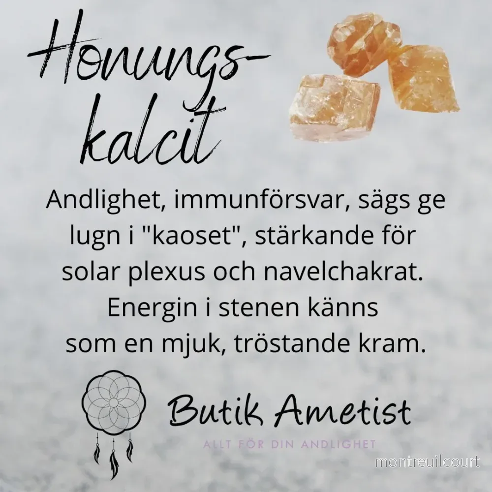 Honungskalcit - trumlad - Bild 3