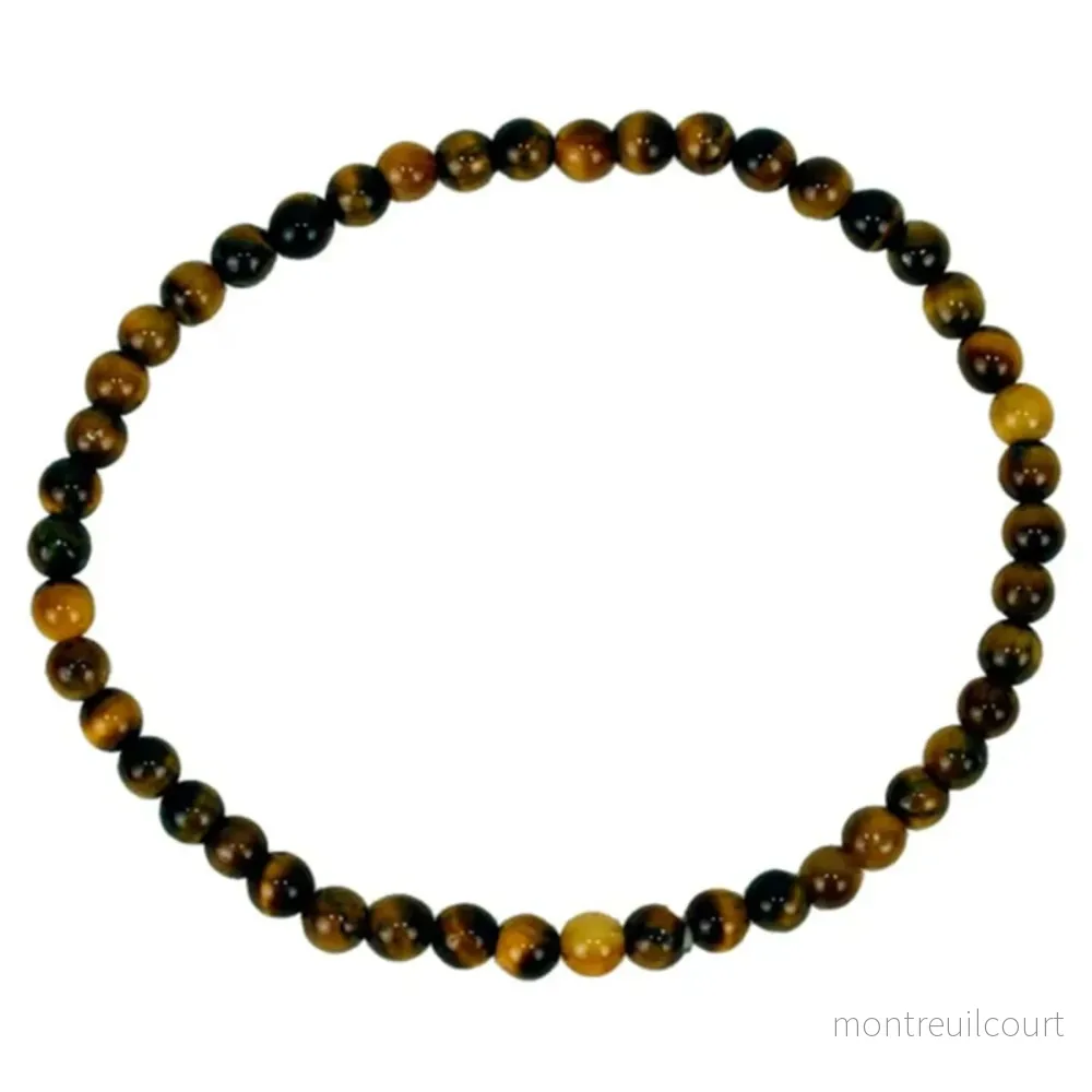 Armband tigeröga små runda pärlor - Bild 2