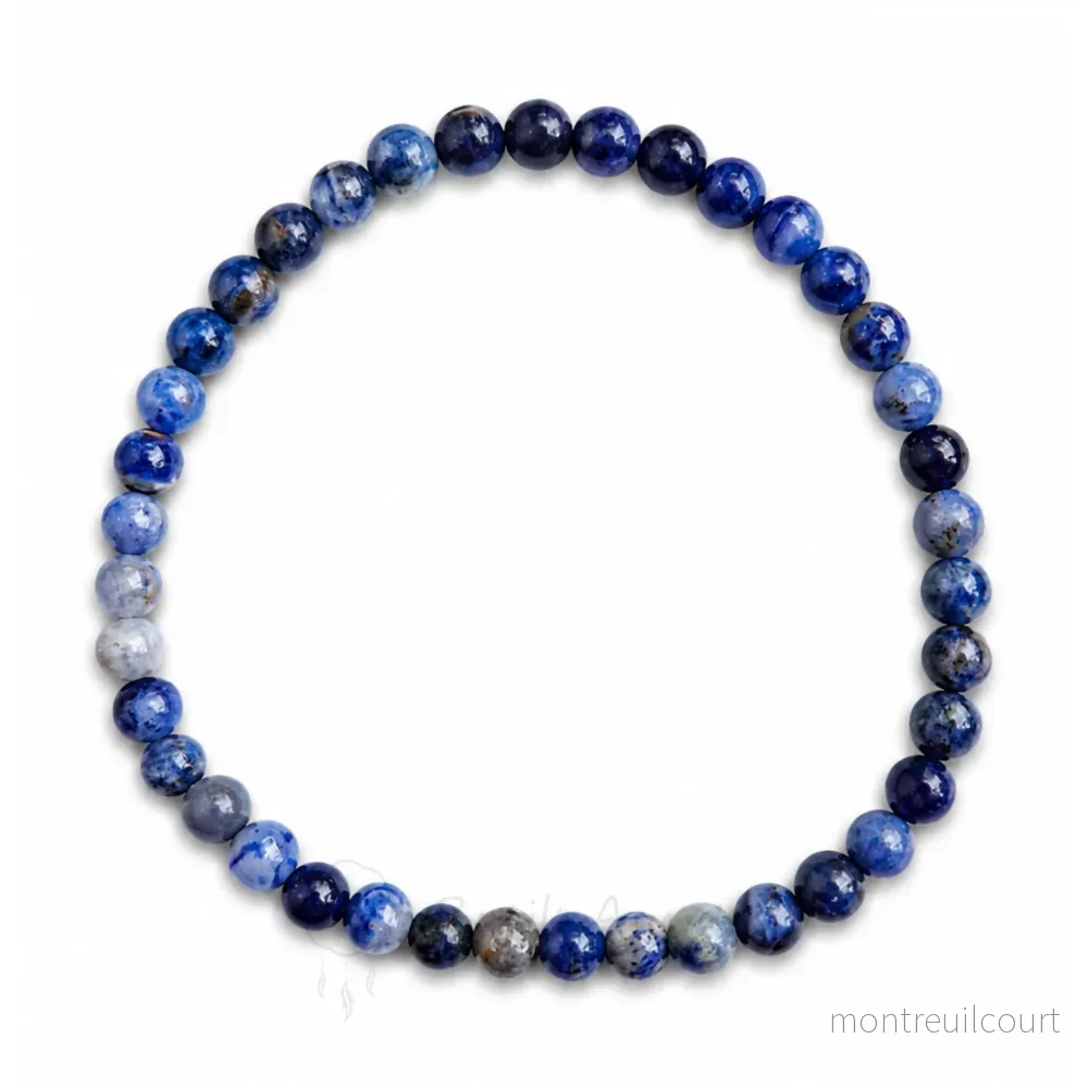 Armband sodalit små runda pärlor 3-4mm