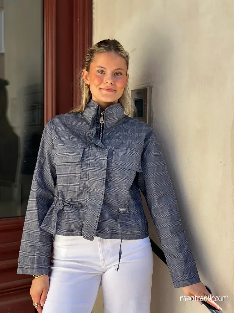 MARTA – DAWN JACKET 52237M – BLUE CHECK MARTA – DAWN JACKET 52237M – BLUE CHECK