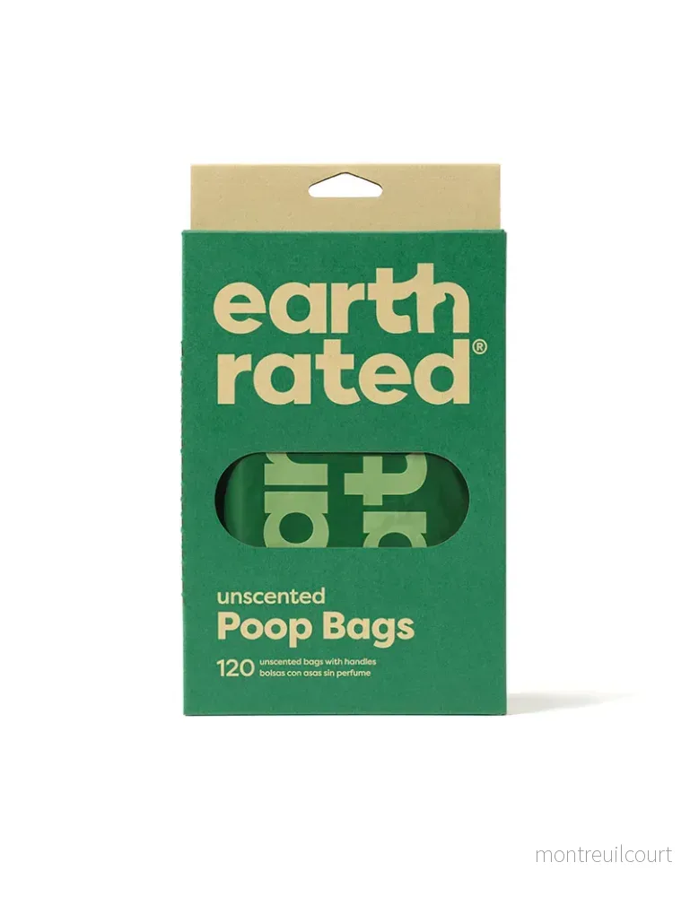 Earth Rated Hundeposer med Håndtag Unscented (120 poser) Earth Rated Hundeposer med Håndtag Unscented (120 poser)