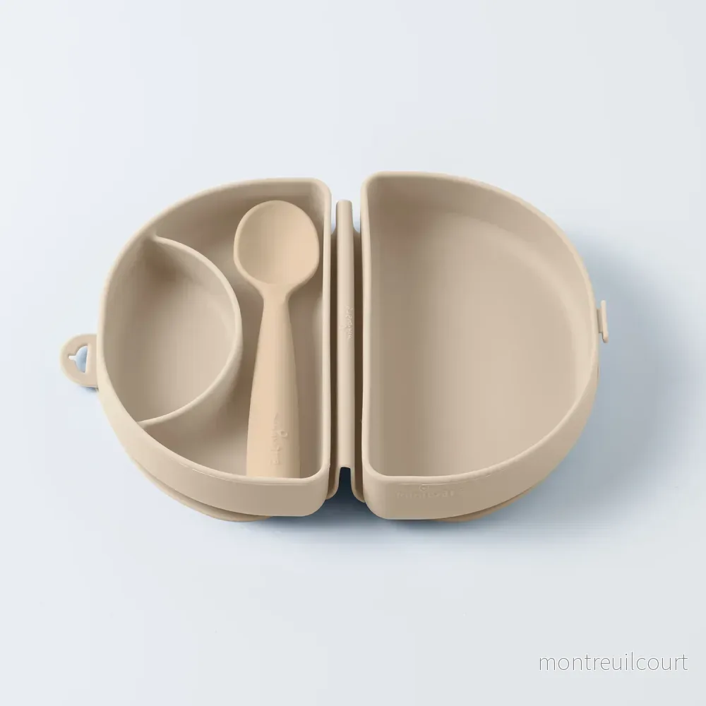 Fold & Scoop – tallrik + sked (Oat/Oat) Fold & Scoop – tallrik + sked (Oat/Oat)
