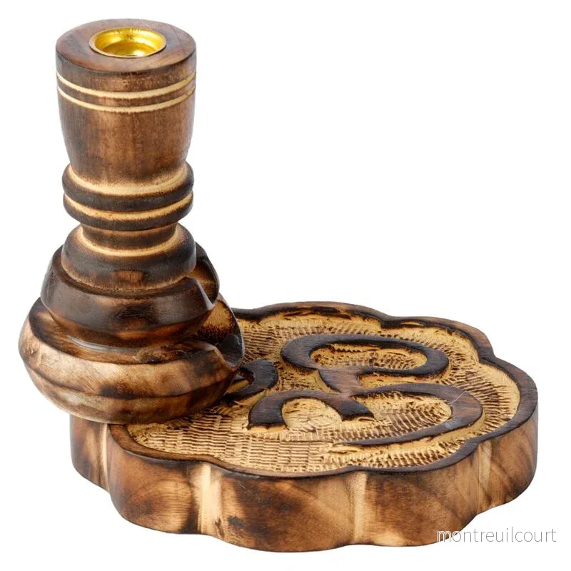 Backflow rökelsehållare av mangoträ - Ohm / Aum - Bild 3