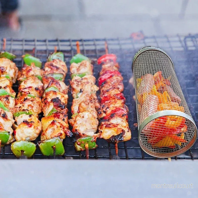 Grillkorg 360° – Roterande Grillkorg i Rostfritt Stål - Bild 2