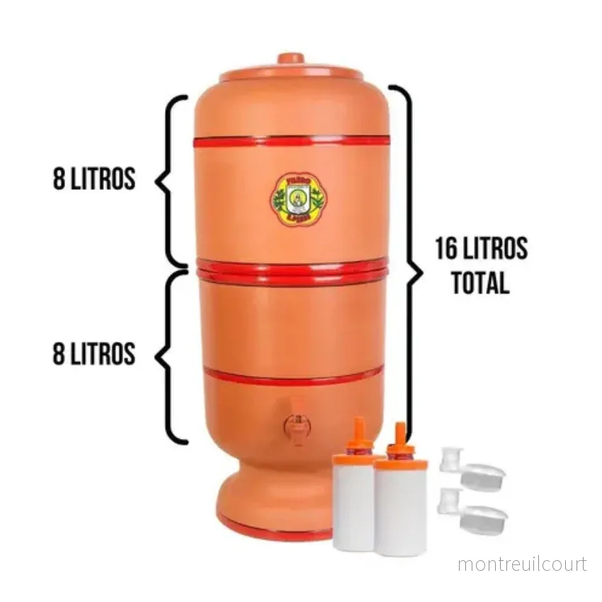 Filtro de Barro / Water Ceramic Filter - São Pedro (8 liters - 2 Triple Safe Filtration System) - Bild 2