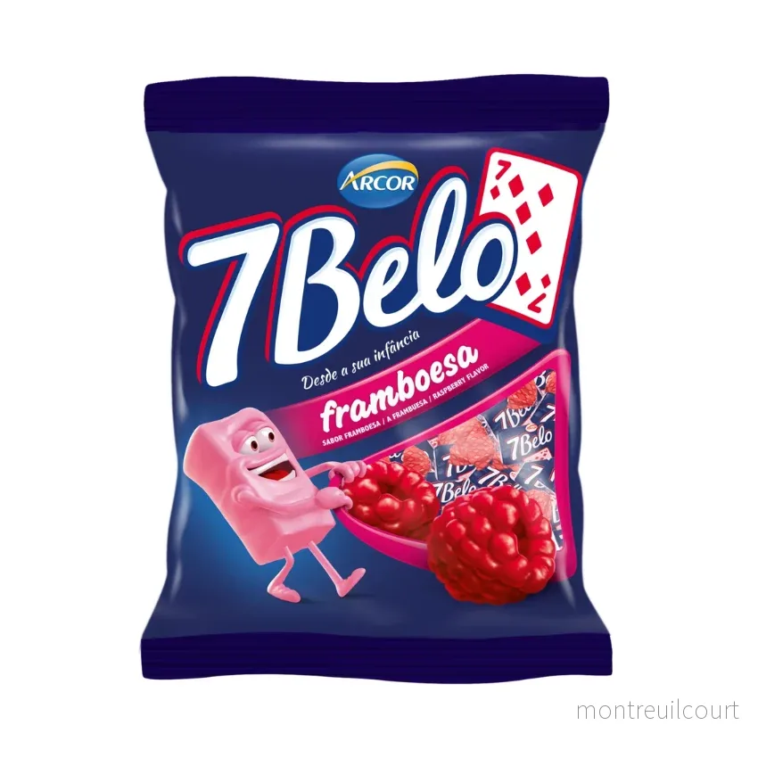 Bala 7 Belo de Framboesa / Raspberry Chewy Candy – Arcor (90g)