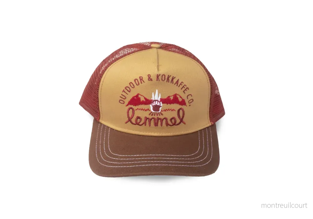 Lemmelkaffe keps ”KEEP ON TRUCKIN MAMA” ljusbrun/BURGUNDY