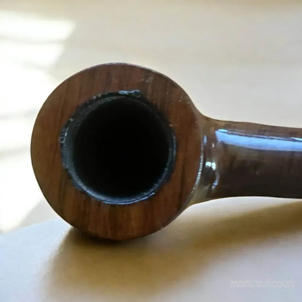 Brandy Träpipa – Walnut Brown Polished | Klassisk Halvböjd Tobakspipa - Bild 2