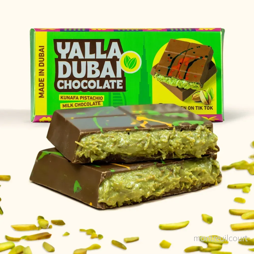 Kunafa Pistachio milk Dubai Chocolate – 180 g Kunafa Pistachio milk Dubai Chocolate – 180 g