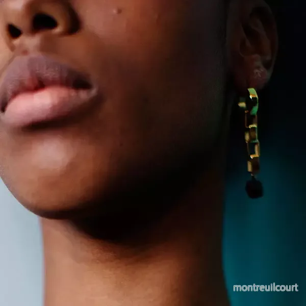 Juno Golden Chain Earrings - Bild 3