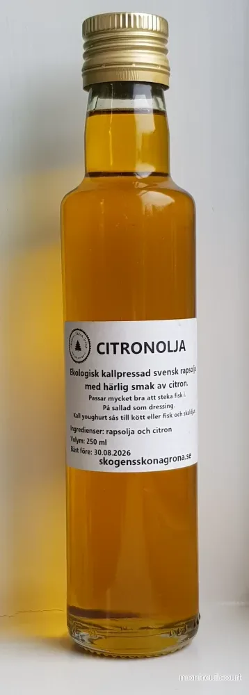 Kallpressad Citronolja på ekologisk rapsolja 250 ml Kallpressad Citronolja på ekologisk rapsolja 250 ml