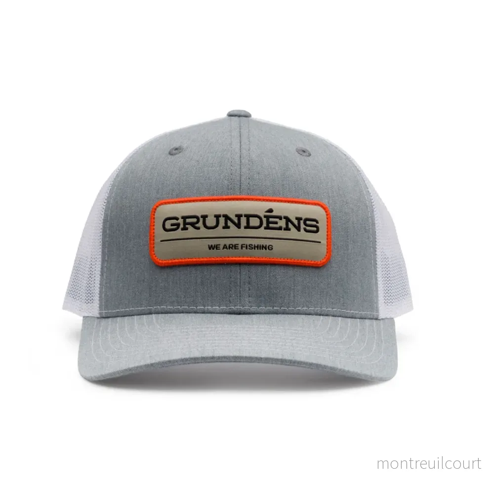 Grundens We Are Fishing Trucker Grey