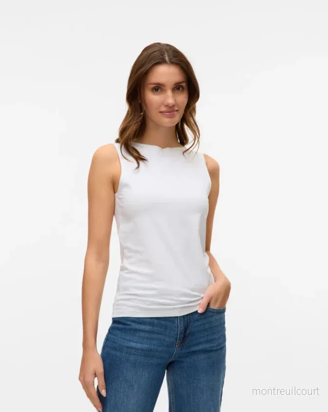 VEROMODA – PANDA MODAL SL TOP – WHITE VEROMODA – PANDA MODAL SL TOP – WHITE