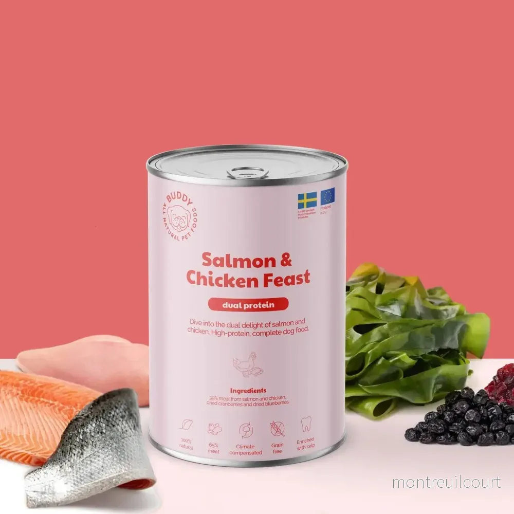 Buddy Våtfoder – Lax & Kyckling 400g