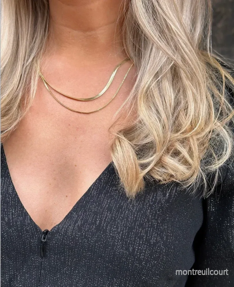 PIECES – BINA 2-PACK NECKLACE – GOLD