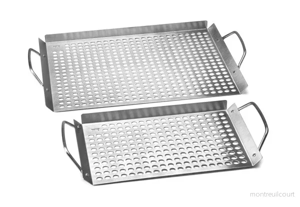 Grillbrickor i rostfritt stål - 2 pack - Bild 3