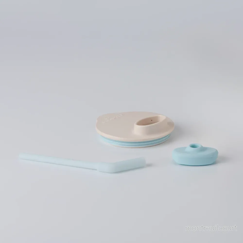 Reservdelar barnmugg – lock + sugrör (Vanilla/Aqua)
