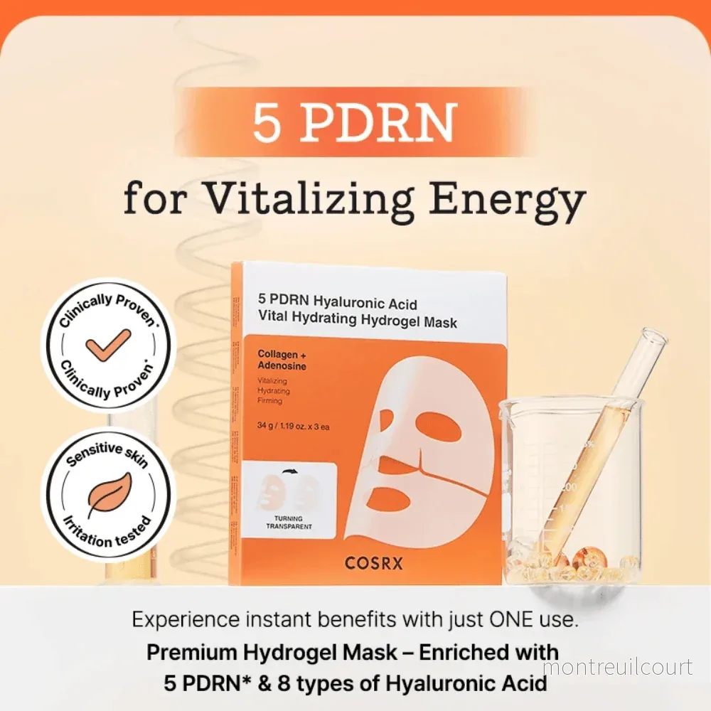 COSRX 5 PDRN Hyaluronic Acid Vital Hydrating Hydrogel Mask (3 sheets) - Bild 3