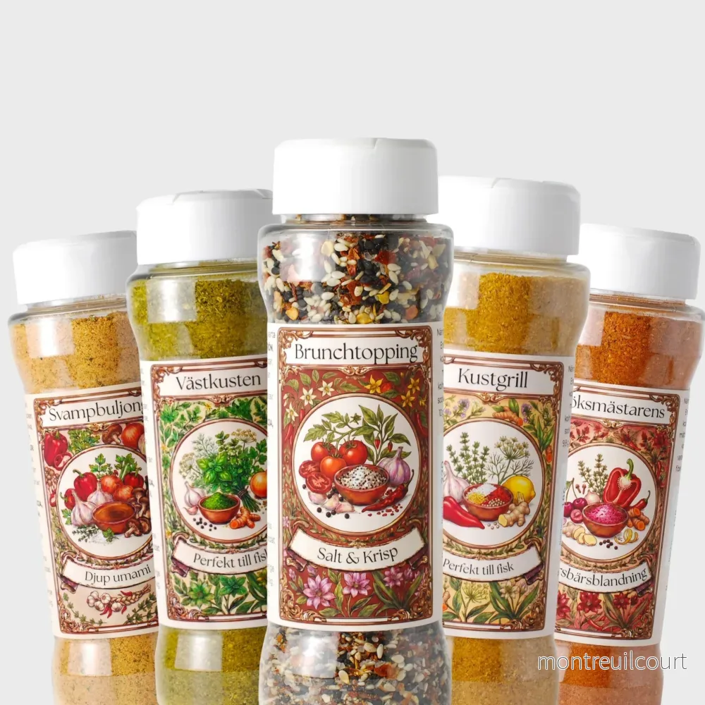 Utvalt Kryddpaket ”Kockens Favoriter” – 5 Unika Kryddblandningar – 590g