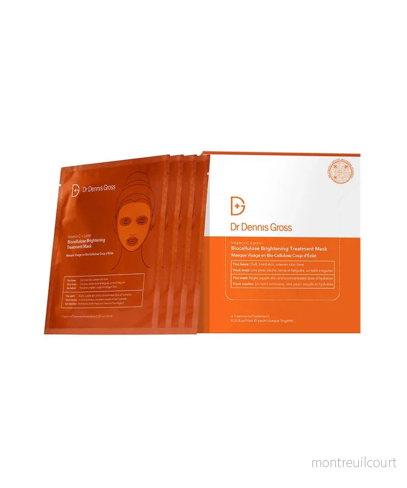 Dr Dennis Gross Vitamin C Lactic Biocellulose Brightening Treatment Mask 4-PACK Dr Dennis Gross Vitamin C Lactic Biocellulose Brightening Treatment Mask 4-PACK